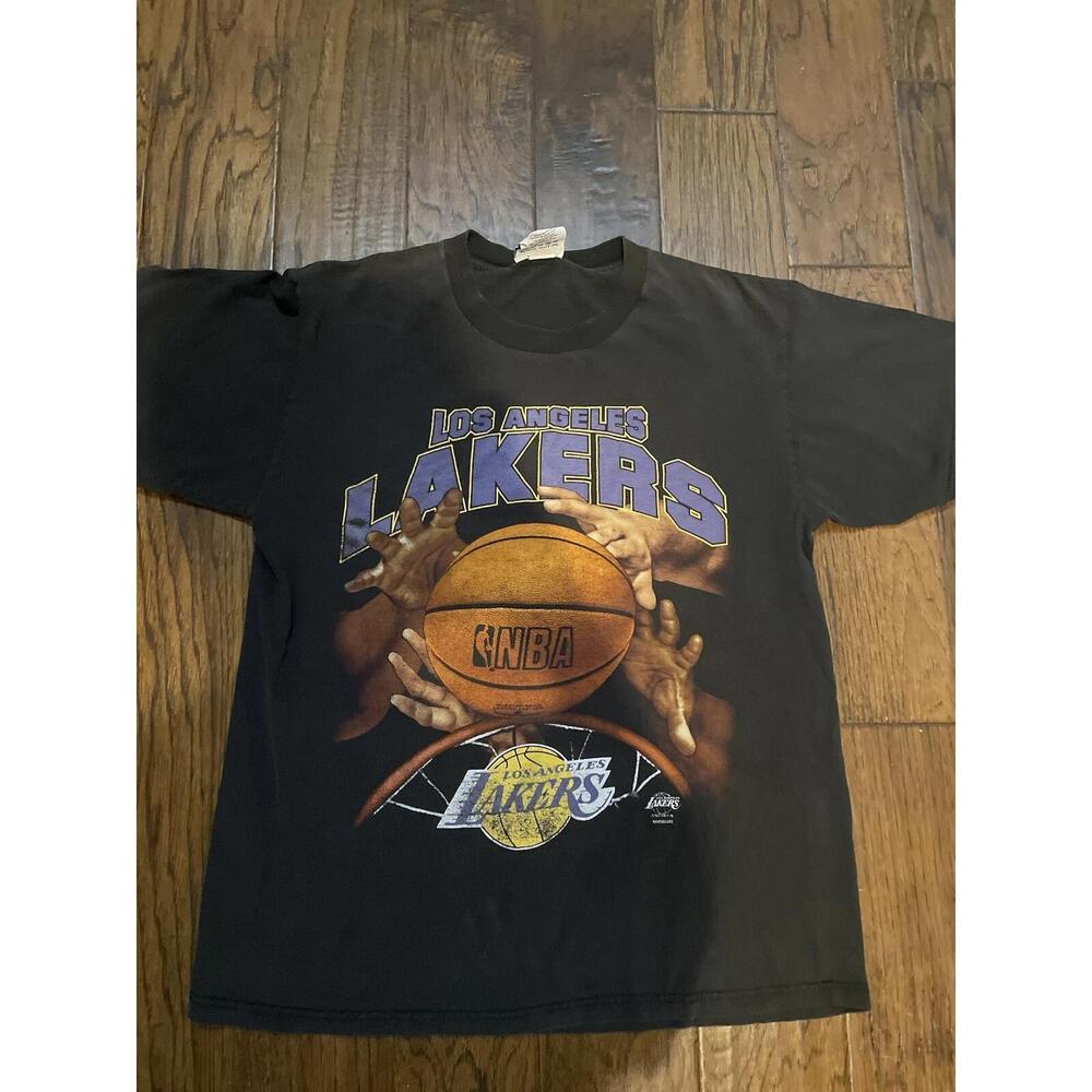 Vtg Y2K Nba T Shirt La Lakers Lee Sport Kobe Bryant Large Rare Hands Dunk